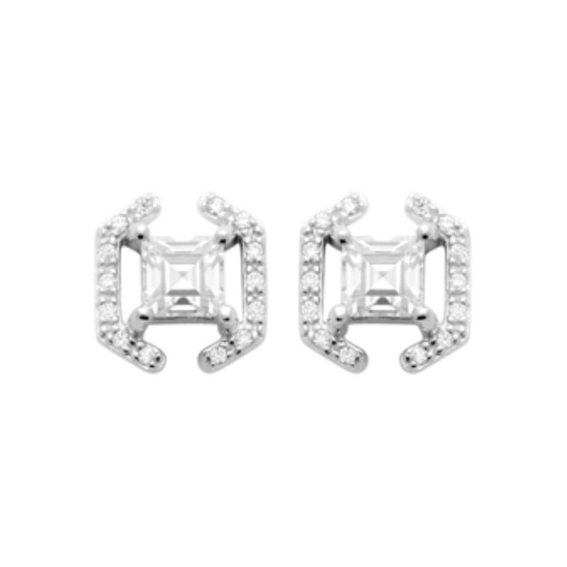 Boucles d'oreilles éclat carré