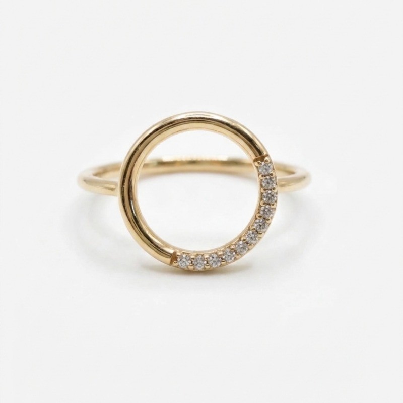 bague aura bague Or 750 /1000  avec oxydes de zirconium taille : 54