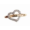 bague amoria Or 750 /1000  avec oxydes de zirconium  taille : 54