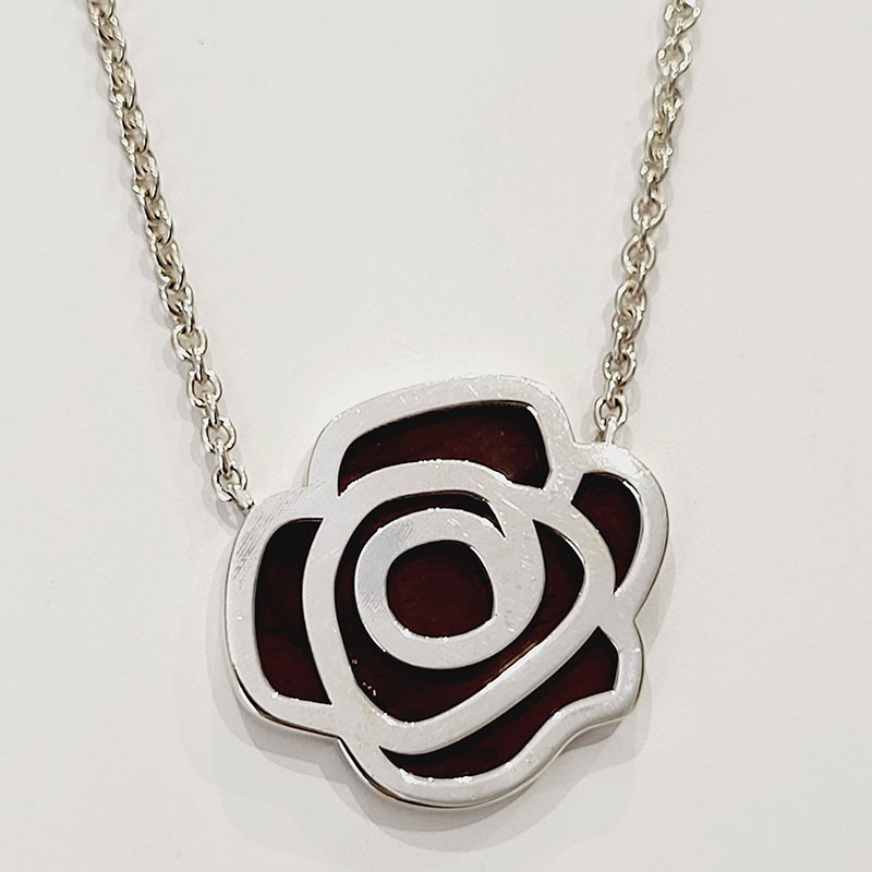 Collier femme rose  Touche du Bois